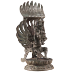 Vintage Indonesian Bronze Lord Vishnu Seated on Garuda Vahana Sculpture 12" | Divine Protector | Spiritual Decor | Handcrafted Artwork | Symbol of Prosperity & Strength